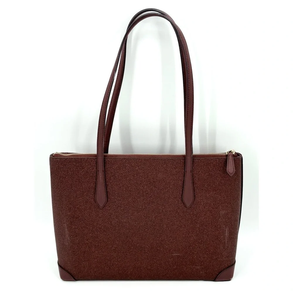 Kate Spade Shimmy Tote Deep Nova Glitter Large Shoulder‎ Bag